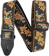 Ernie Ball Jacquard Guitar Strap Tangerine Blossom 2 inch Polypropylene