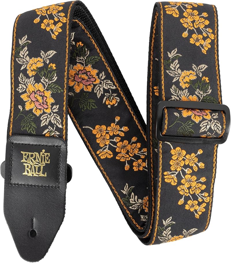 Ernie Ball Jacquard Guitar Strap Tangerine Blossom 2 inch Polypropylene