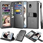 Njjex Wallet Case For Galaxy J7 2018/J7 Refine/J7 V 2nd Gen/J7 Aero/J7 Aura/J7 Top/J7 Crown/J7 Eon/J7 Star, PU Leather Card S