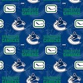 Vancouver Canucks Cotton Fabric Sold by The Yard, NHL Cotton Fabric-Vancouver Canucks Tone on Tone Design