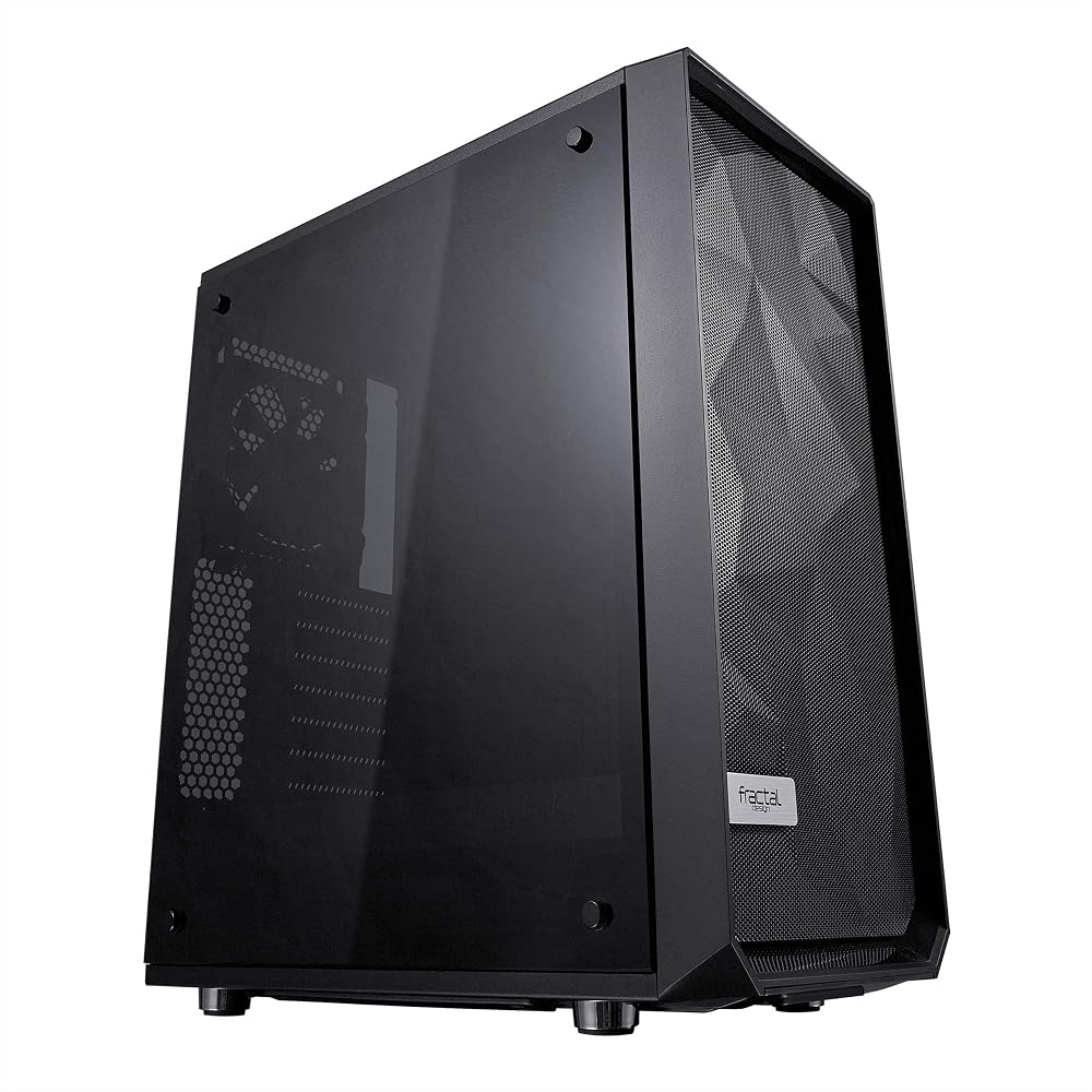Fractal Design Meshify C Compact ATX Case High Airflow Tempered Glass Blackout
