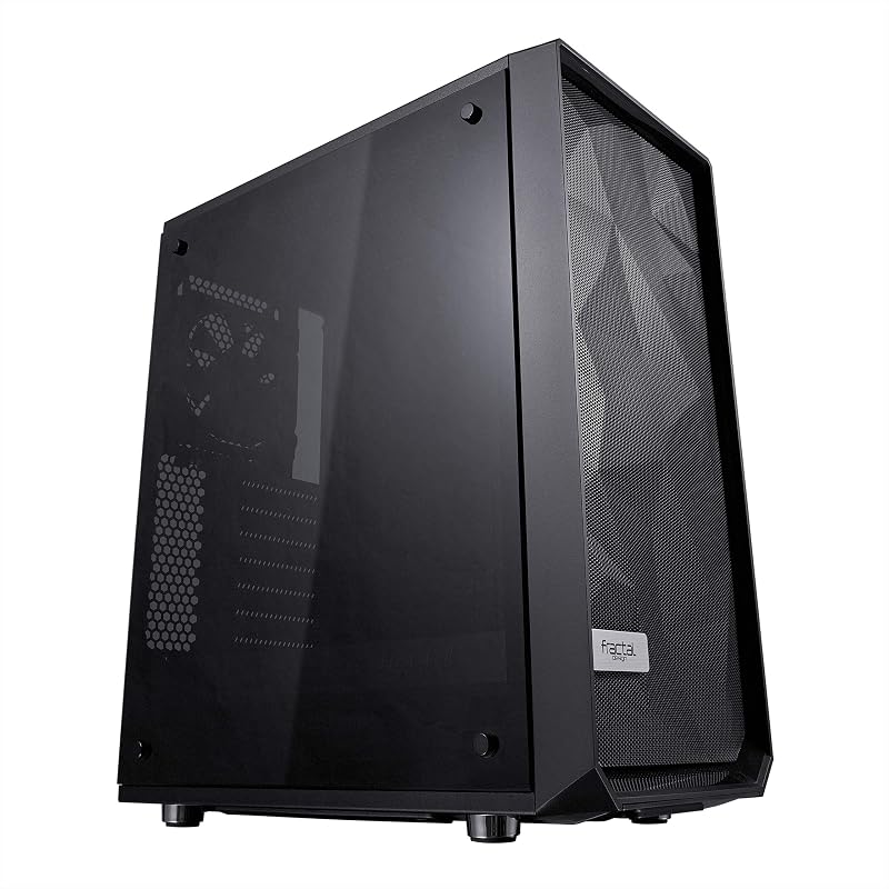 Fractal Design Meshify C Compact ATX Case High Airflow Tempered Glass Blackout