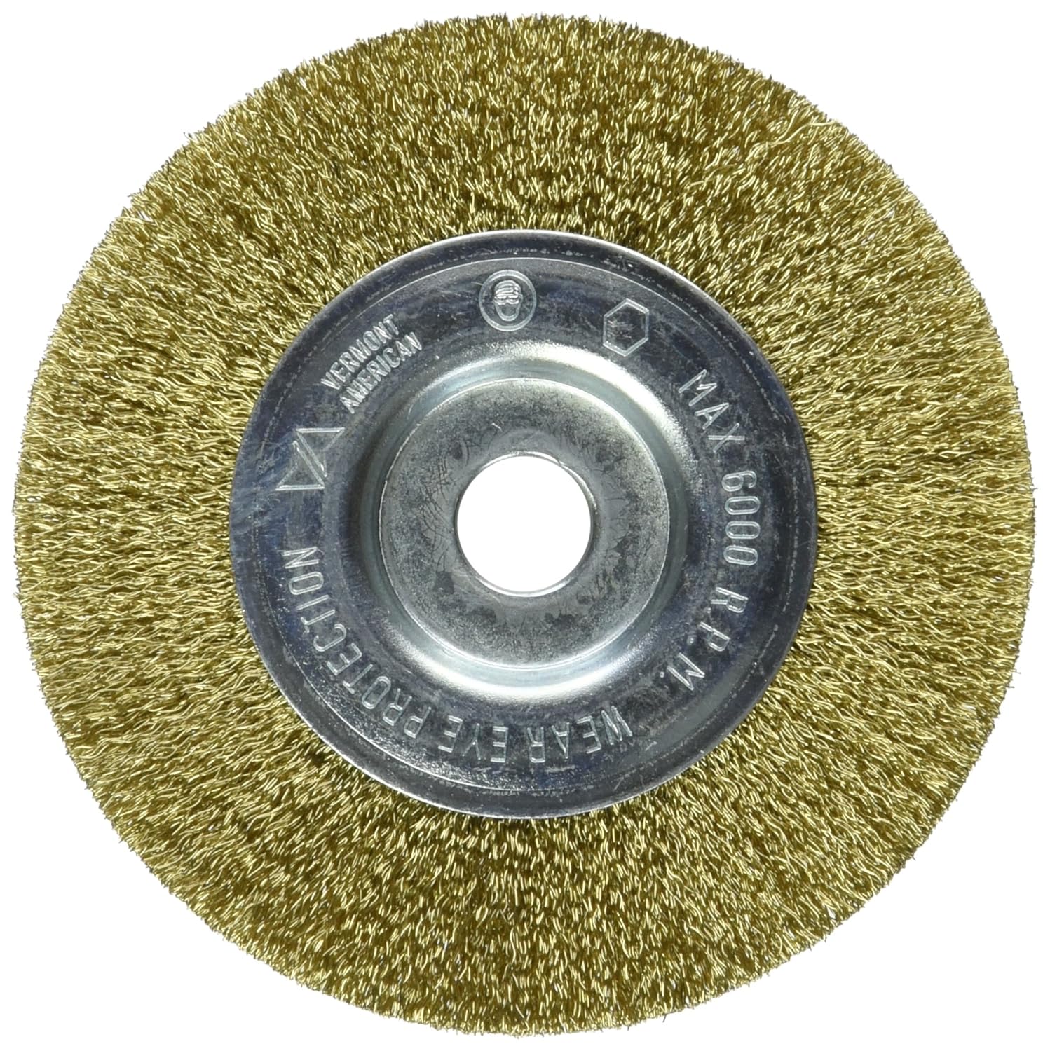Vermont American 16798 4Inch Fine Brass Wire Wheel Brush with 1/4Inch