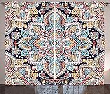 Ambesonne Ethnic Curtains, Bohemian Style Motif