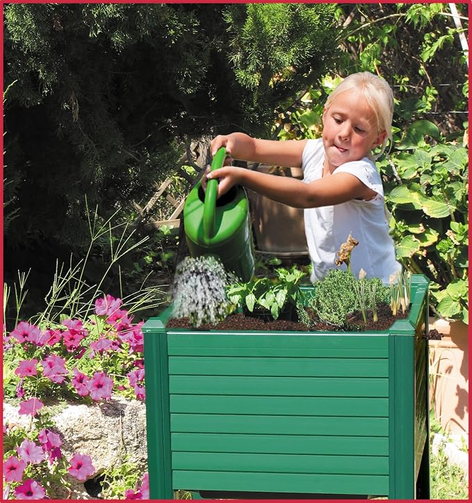 Huerto en P.V.C 60x60x75 cm.color: verde 2: Amazon.es: Hogar