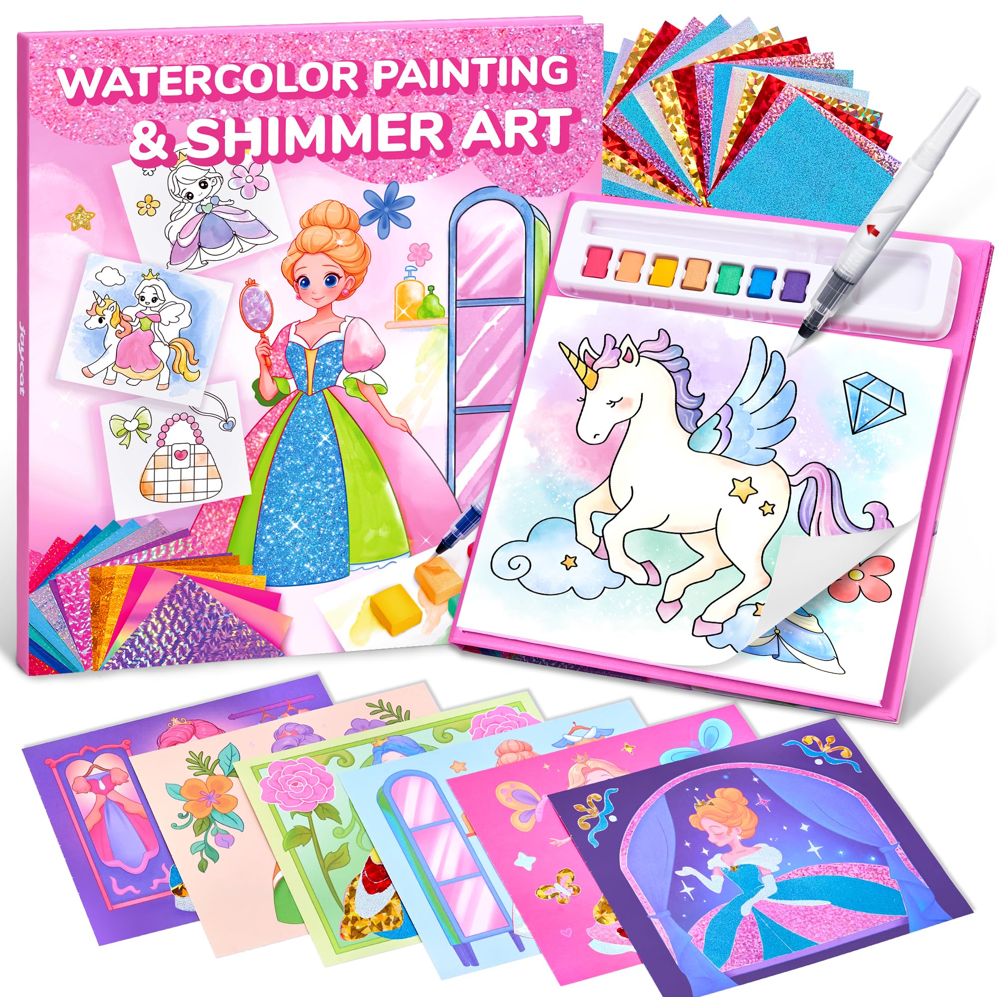 Photo 1 of JoyCat Paint with Water Coloring Books, Art & Craft Activity, Princess No Mess Art for Kids Ages 4-8, Craft Kits & Supplies, DIY Creative Activity, Presents for Girls & Boys