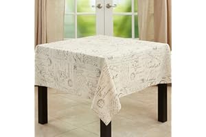 SARO LIFESTYLE Vintage Script Print Design Napkin - Set of 4/0044.N20S, 20" x 20", Natural