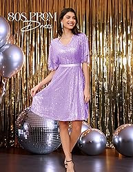 Wedtrend Women's Sequin Dress Tulle Sparkly Night