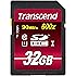 【Amazon.co.jp限定】Transcend SDHCカード 32GB Class10 UHS-I対応 (最大転送速度90MB/s) 無期限保証 TS32GSDHC10U1E (FFP)