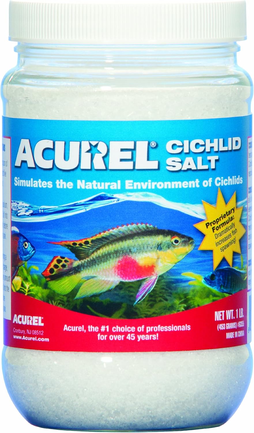 Acurel LLC African Cichlid Salt, Aquarium and Pond Water Treatment, 1-Pound