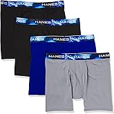 Hanes mens Sport X-temp Ultra Lightweight Long Leg Boxer Brief 4-pack