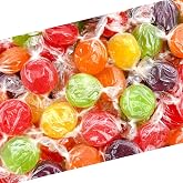 Assorted Fruit Hard Candy Individually Wrapped, 1 Lb Bag | Pineapple, Orange, Green Apple, Grape, Strawberry, Old Fashioned Candy