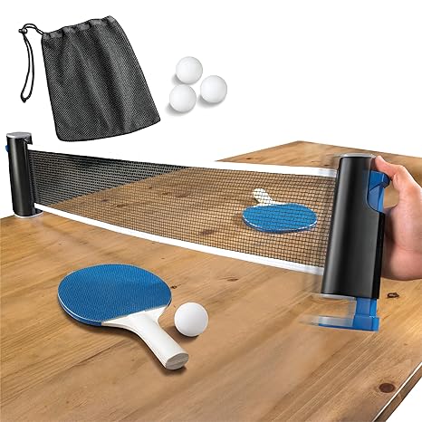 Black Series Retrattile Set Attrezzatura Da Ping Pong Con