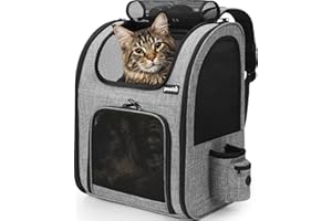 Pecute Dog Carrier Backpack XL for Pets 6-10kg, Dog Backpack for Small Dogs, Medium to Large Cats, Pet Backpack with Breathab