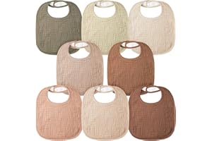 Muslin Baby Bibs 100% Cotton Baby Bandana Drool Bibs for Unisex Baby Girls Boys Toddlers Drooling and Teething