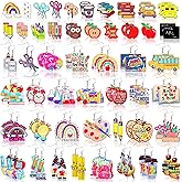 Nosiny 48 Pairs Teacher Earrings for Women Dangle Earrings Teacher Jewelry Sets for Appreciation Gift