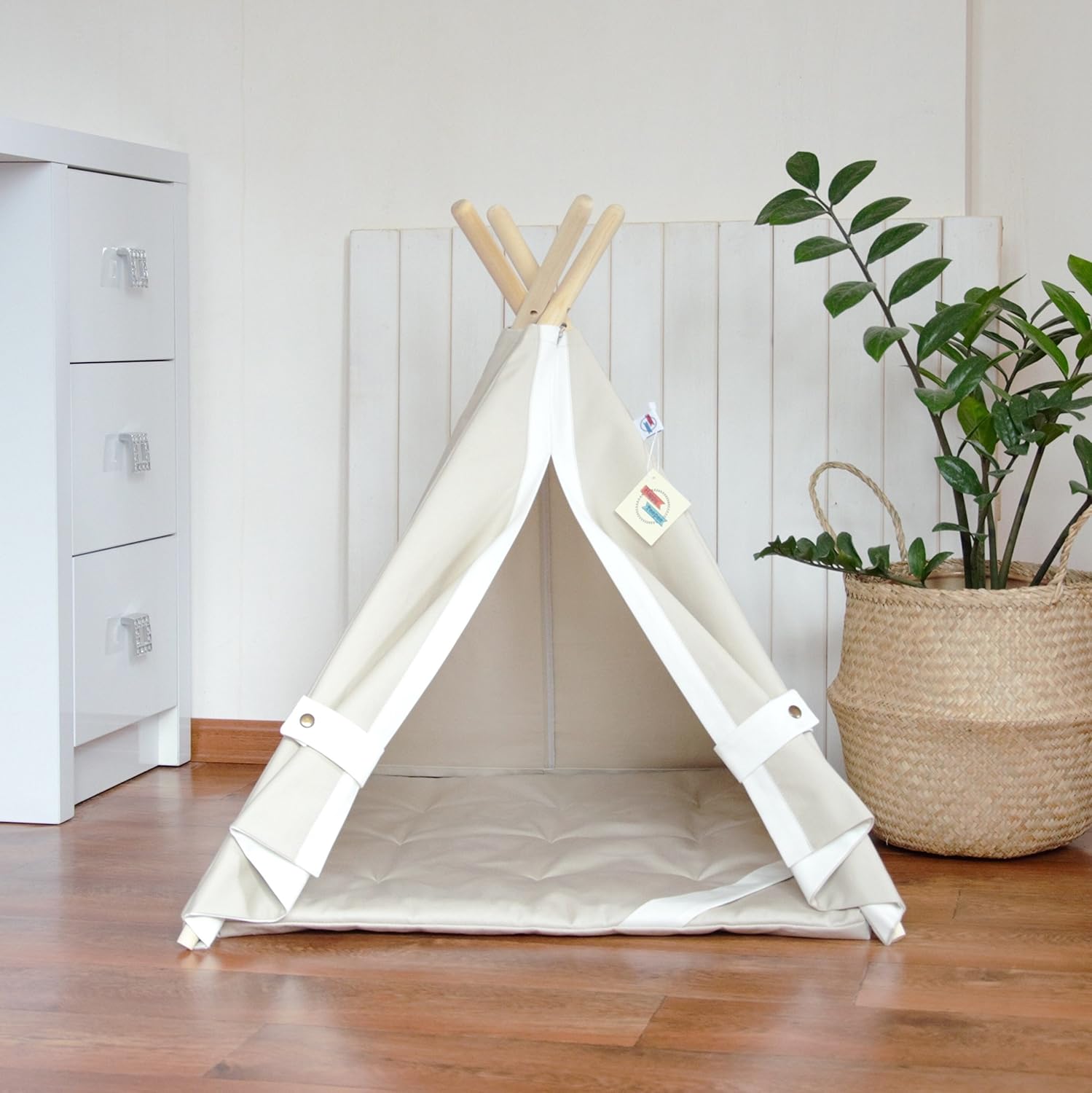 Happy Teepee dog teepee tent with cushion, dog teepee, dog