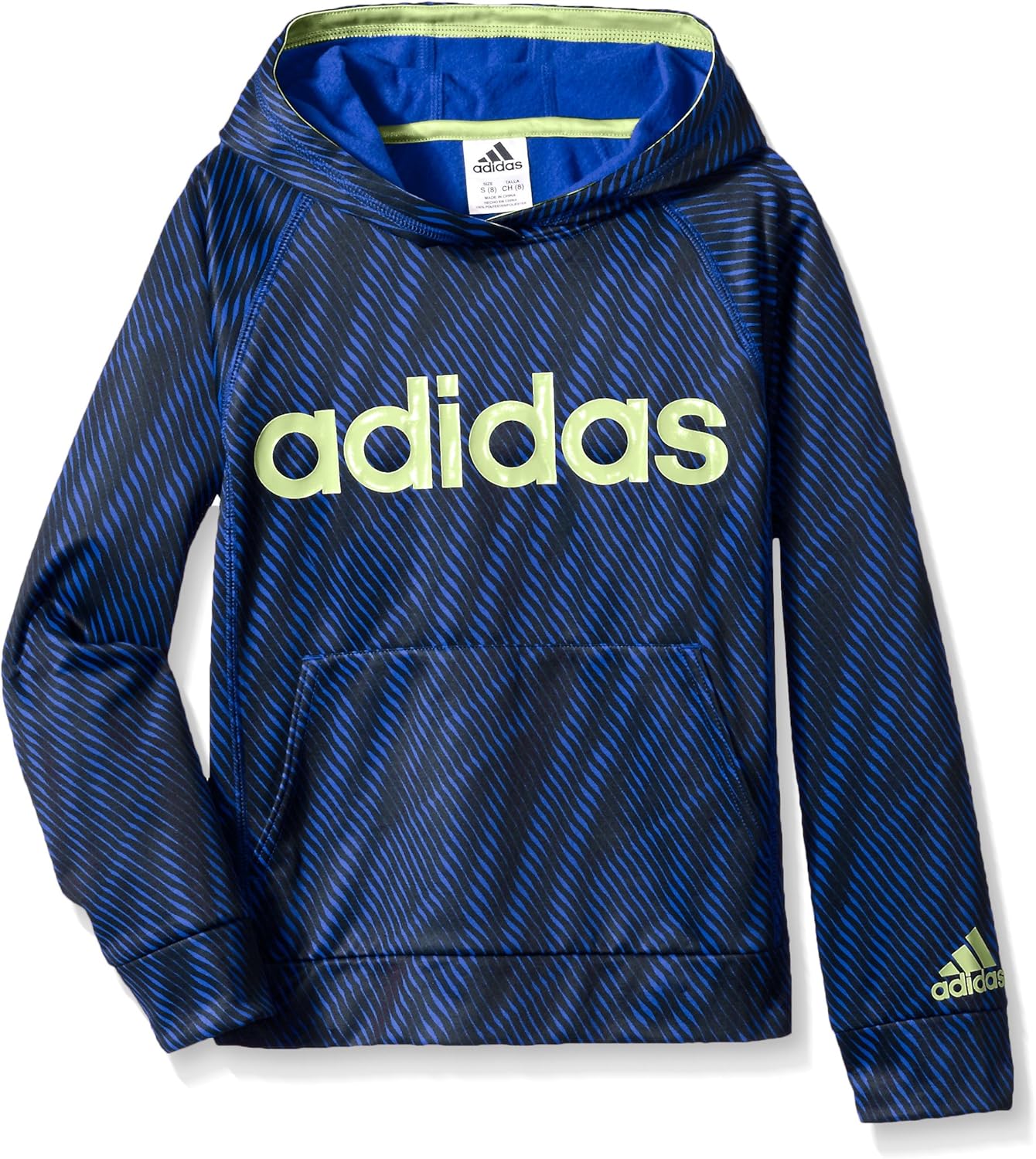 adidas Boys' Active Sport Athletic Pullover Hooded Sweatshirt: Clothing