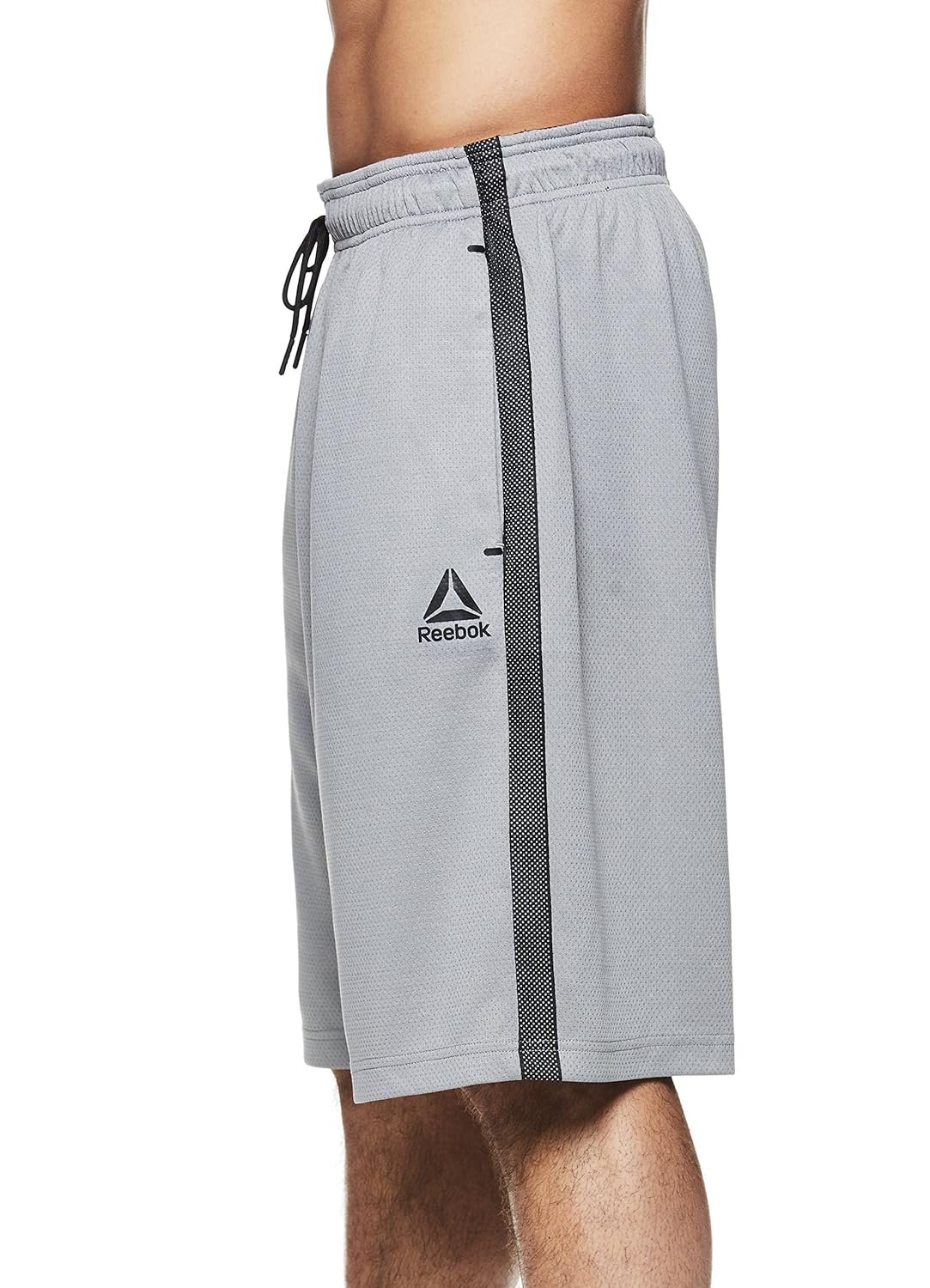 Reebok Mens Mesh Basketball Gym & Running Shorts w/Elastic Drawstring