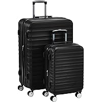 Amazon Basics Hardside Spinner Suitcase Luggage with Wheels - 20-Inch, 28-Inch, Black