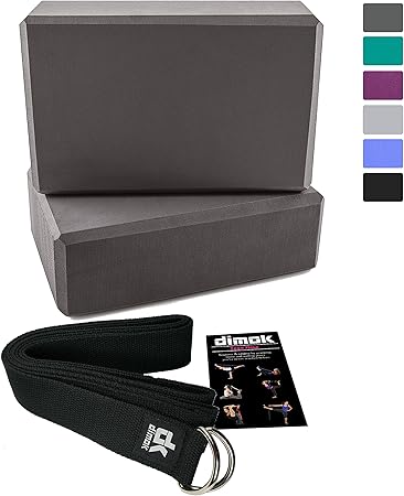 Amazon.com: Dimok - Juego de bloques de yoga y correa ...