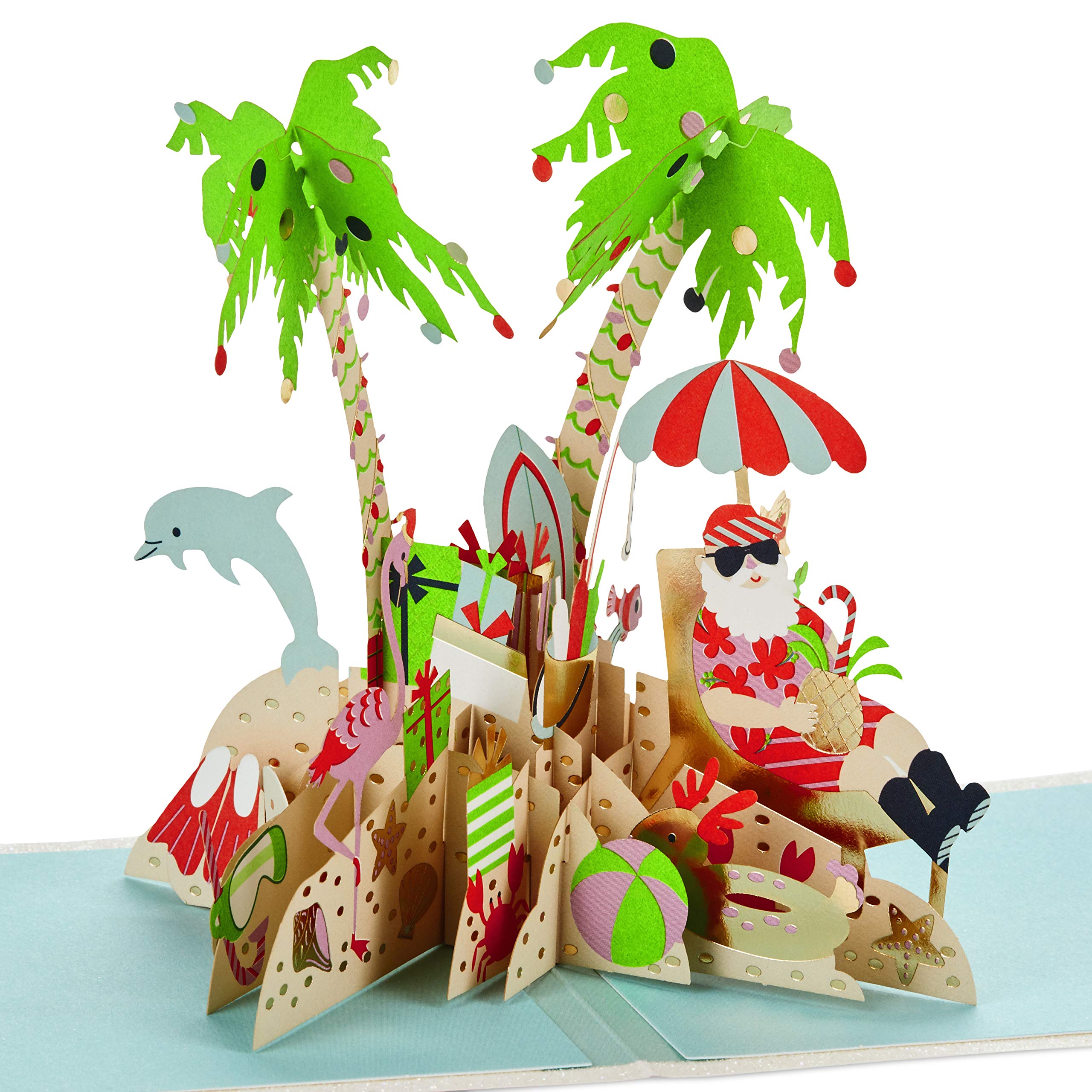 Hallmark Signature Paper Wonder Pop Up Christmas Card (Tropical Santa)