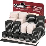 Yelanon Felt Furniture Pads 182 Pcs Self Adhesive Anti Scratch Floor Protectors