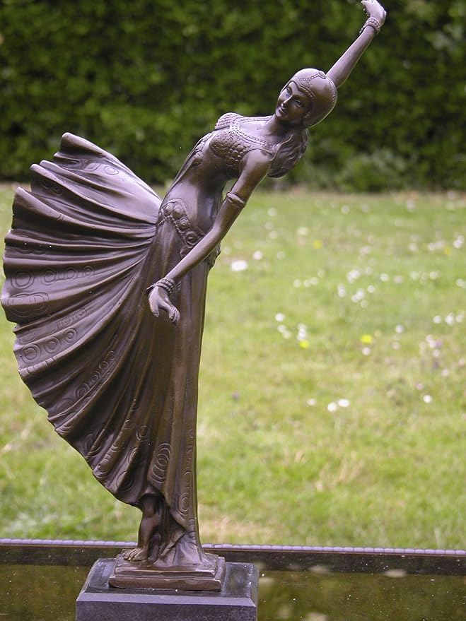 D.H.CHIPARUS BRONZE STATUE, CLASSIC ART DECO DANCER Amazon.co.uk Kitchen & Home