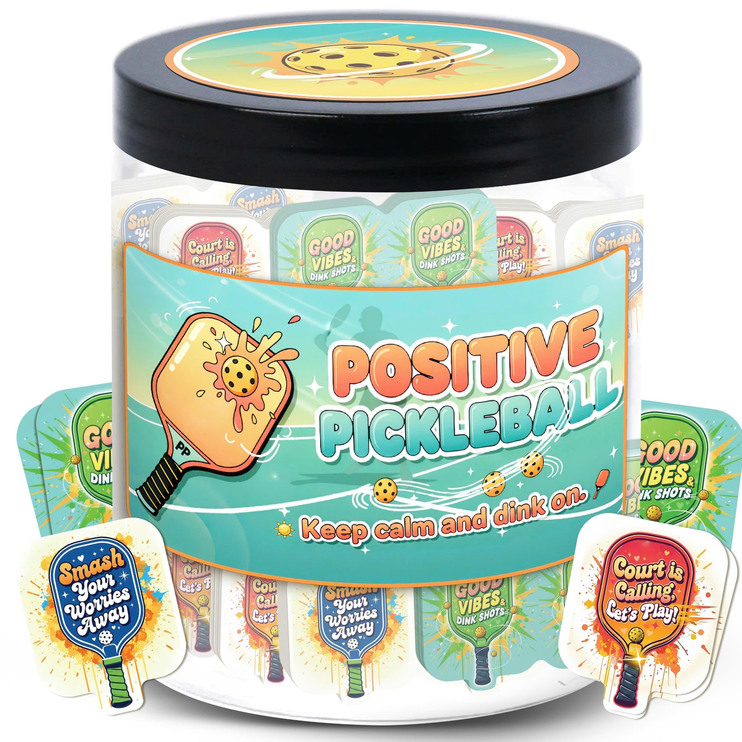 Photo 1 of Positive Pickleball Jar With 60 Affirmation Cards, Emotional Support, Funny Pickleball Gifts for Women, Cute Pickleball Ball Paddles Decorations