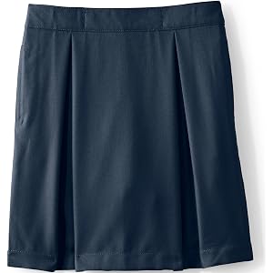 Lands' End School Uniform Girls Solid Pleated Skort Top of Knee