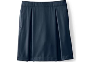 Lands' End School Uniform Girls Solid Pleated Skort Top of Knee