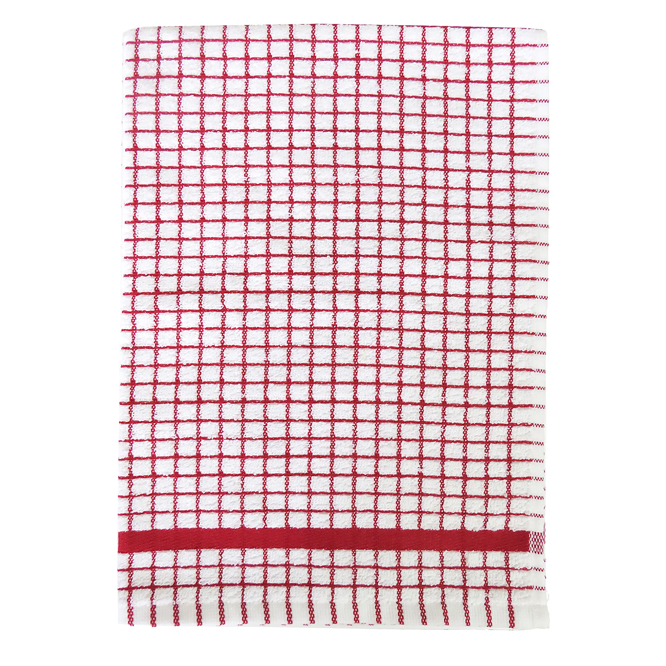 Poli Dri Premium Quality Kitchen Tea Towel by Lamont, Red, Single Towel