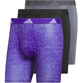 adidas Mens Microfiber 3Pk Boxer Brief Casual - Red | Moisture-Wicking Microfiber, Quick-Dry, Tag-Free Waistband, No-Ride-Up Legs, Sizes S Through 4XL, All-Day Comfort