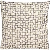 SAFAVIEH Home Collection Quella Grey Cotton 20-inch Square Decorative Accent Throw Pillow with Insert