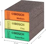Bosch 3x EXPERT S471 Standard Sanding Blocks Wood Medium Fine Superfine view 3