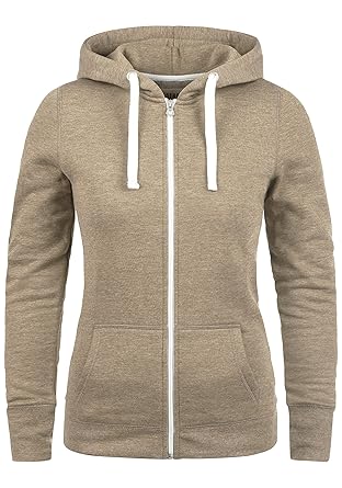 DESIRES DerbyZip Damen Sweatjacke Kapuzenjacke Hoodie Mit Kapuze Und Fleece-Innenseite