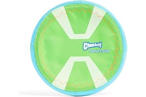 Chuckit! Paraflight Flyer Dog Frisbee for Long Distance Fetch Orange/Blue 2 Sizes