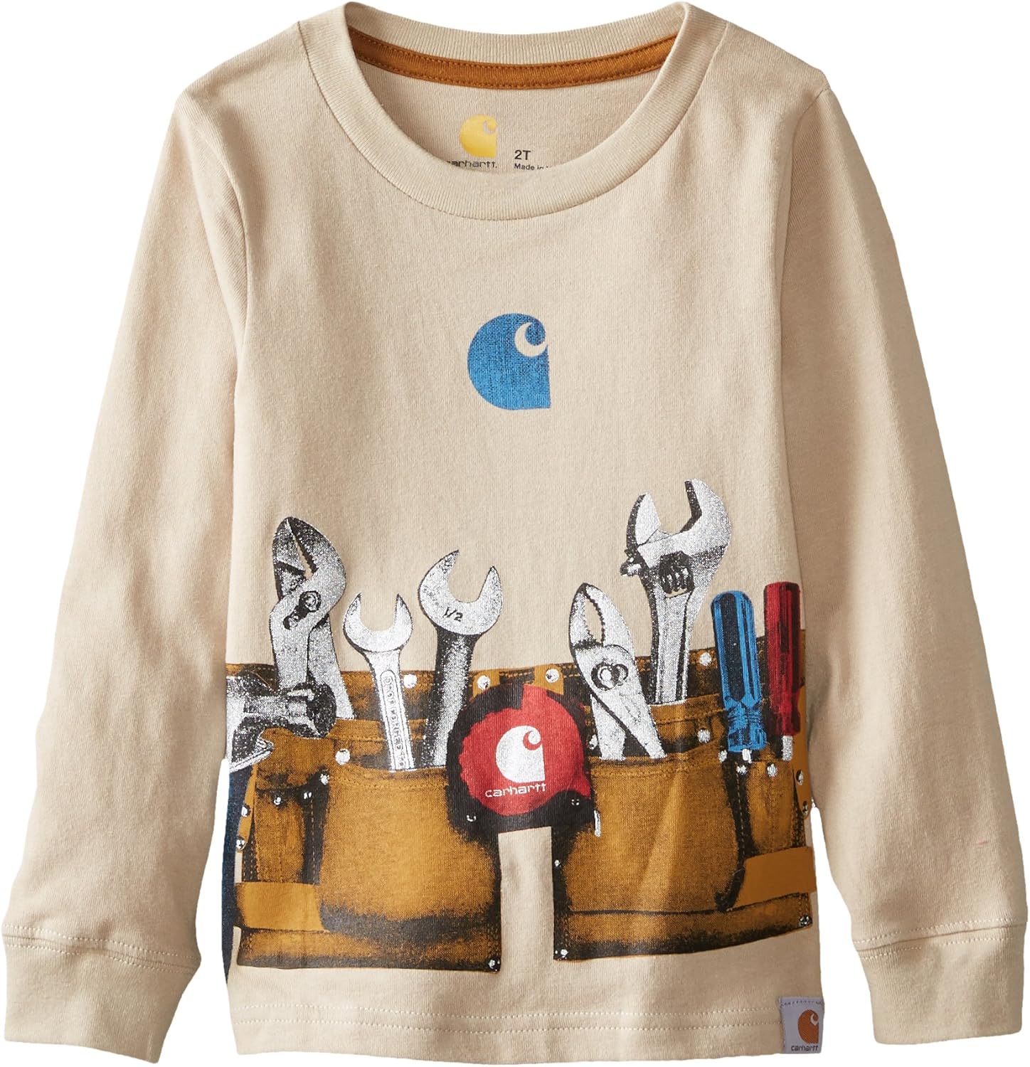 Carhartt Little Boys' Tool Belt Long Sleeve TShirt, Pale
