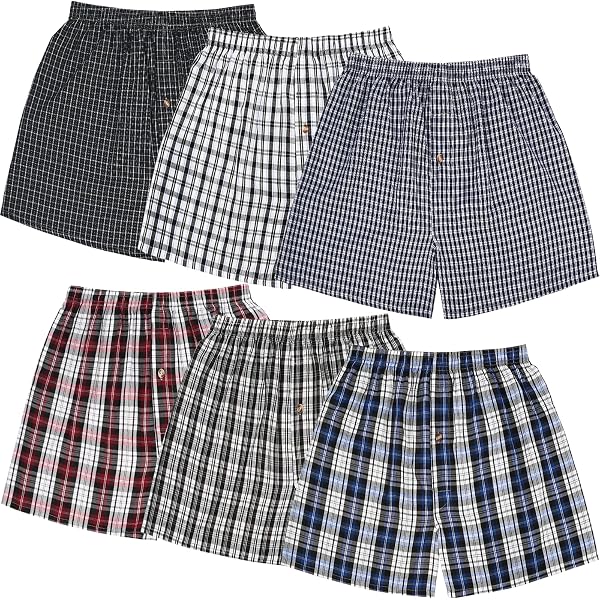 Paquete De 6 Boxers Tejidos Para Hombre, Boxers A