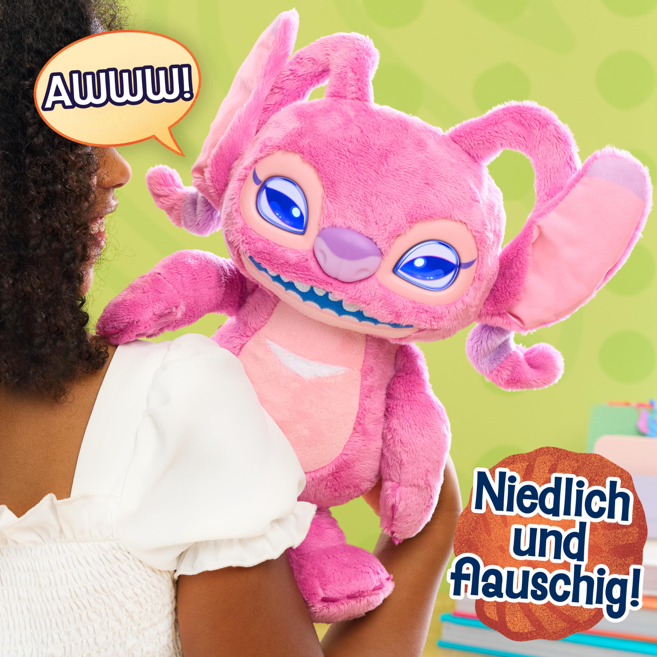 Just Play Disney Stitch Many Moods 34-cm Angel Interaktives Plüschtier, 50+ Sounds & Reaktionen, Spielzeug für Kinder ab 3 Jahren 4