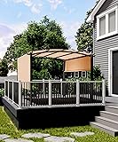 GarveeLife 10 x 10 Ft Outdoor Arched Pergola, Metal
