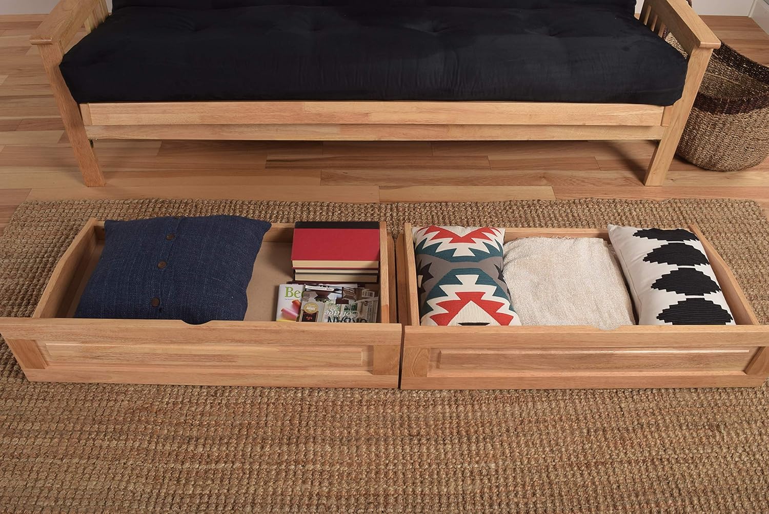 Excelsior Eldorado Antique White, Full Size Set of 2 Lakeshore Drawer Sets Storage for Futon