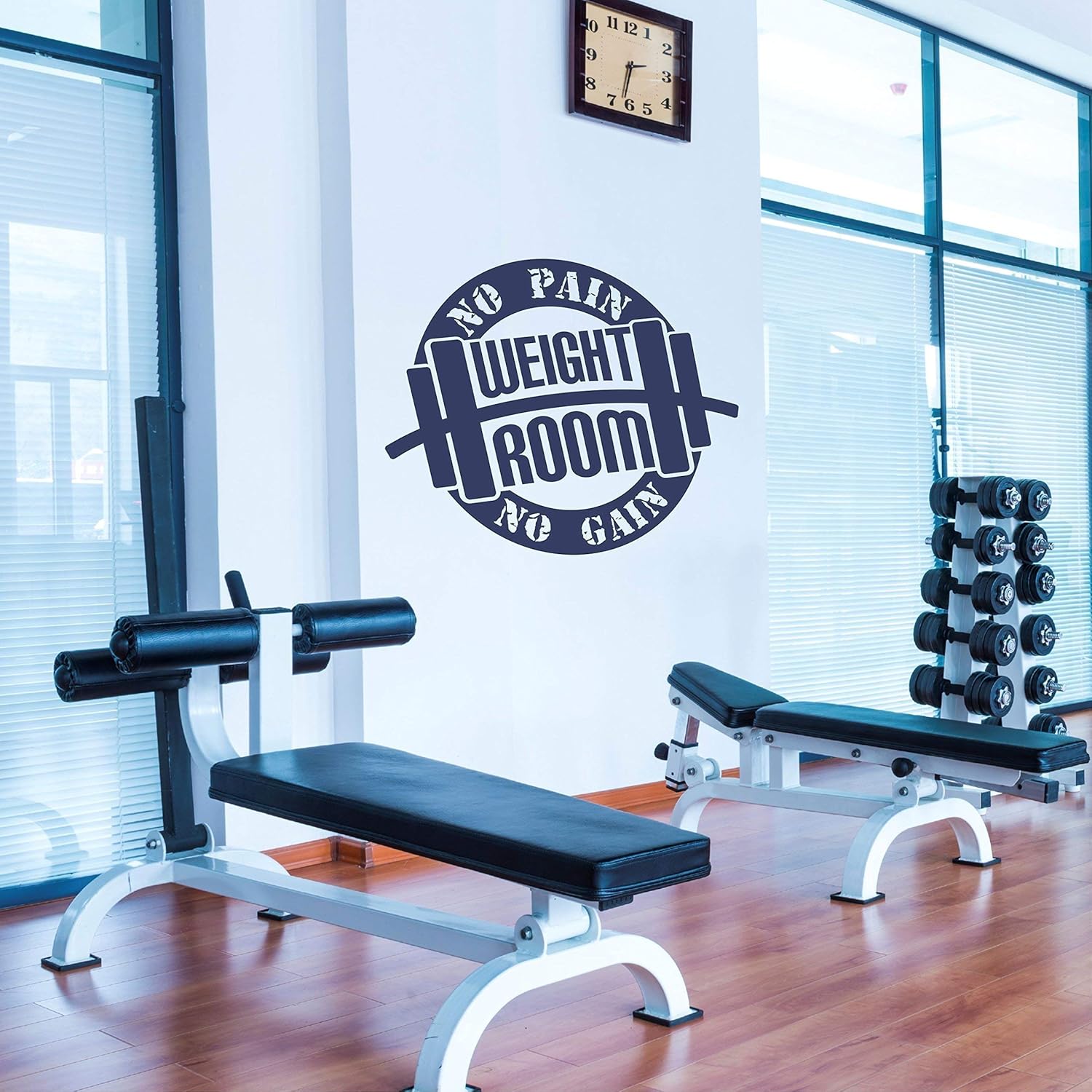 Amazon Com No Pain No Gain Weight Room Gym Wall Decal Weight Room Gym Wall Vinyl Decal Sticker Fitness Workout Gym Wall Decal Stickers Personal Training Decal Barbell Decal