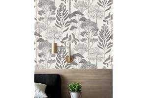 Lativo Forest Modern Wallpaper Peel and Stick Wallpaper Jungle Contact Paper for Cabinets Self Adhesive Removable Wallpaper for Bathroom Bedroom Vintage Wallpaper Nursery Vinyl Waterproof 17.3”×197”
