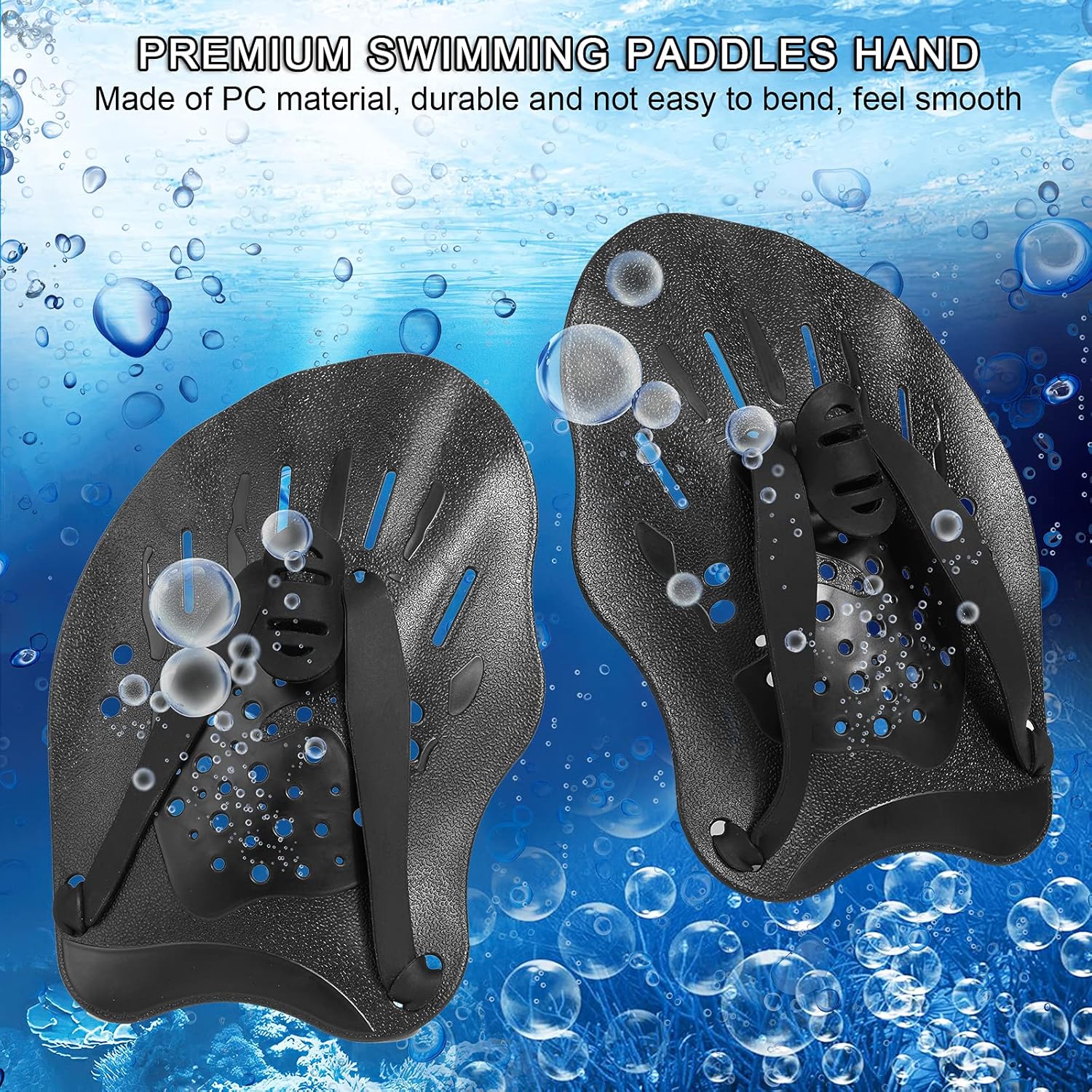 TAGVO Swimming Training Hand Paddles, Contour Paddle for Training to Improve Technique, Sizes for Adult Children Unisex, Black : Sports & Outdoors