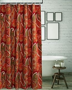 Greenland Home Tivoli Shower Curtain, 72x72-inch, Cinnamon
