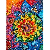 Cross &amp; Glory | Jigsaw Puzzles for Adults | Rainbow Mandala Mirage | Colorful Mandala Design | 2mm Thick Pieces | Bonus Reference Poster | Satin Finish | Ages 14+