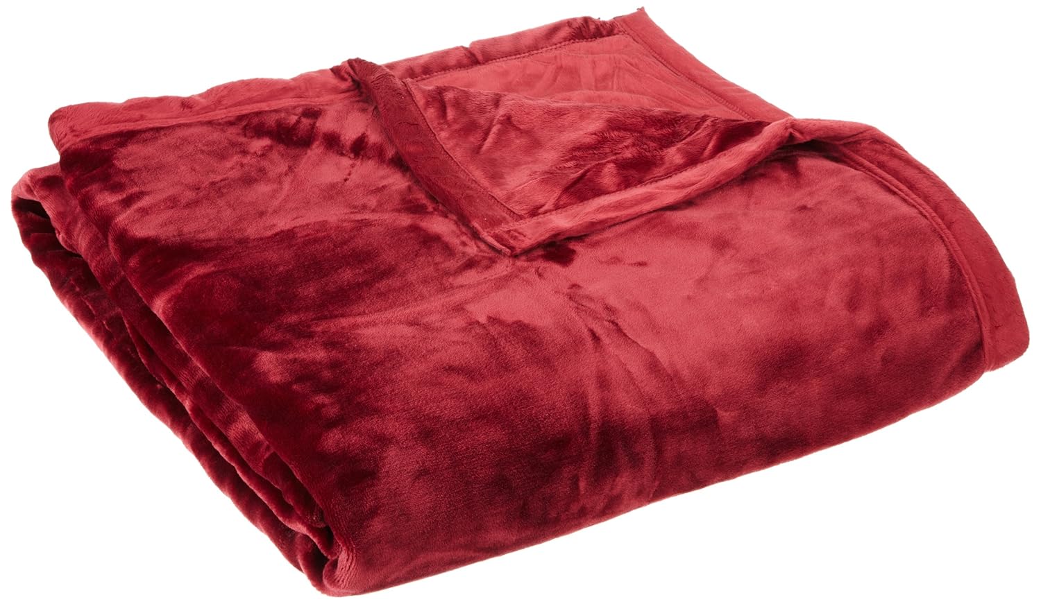 Northpoint Velvet Mink Reversible Blanket, Full/Queen, Burgundy Home & Kitchen