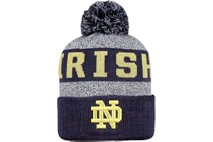 Top of the World NCAA Arctic Striped Cuffed Knit Pom Beanie Hat-Notre Dame Fighting Irish