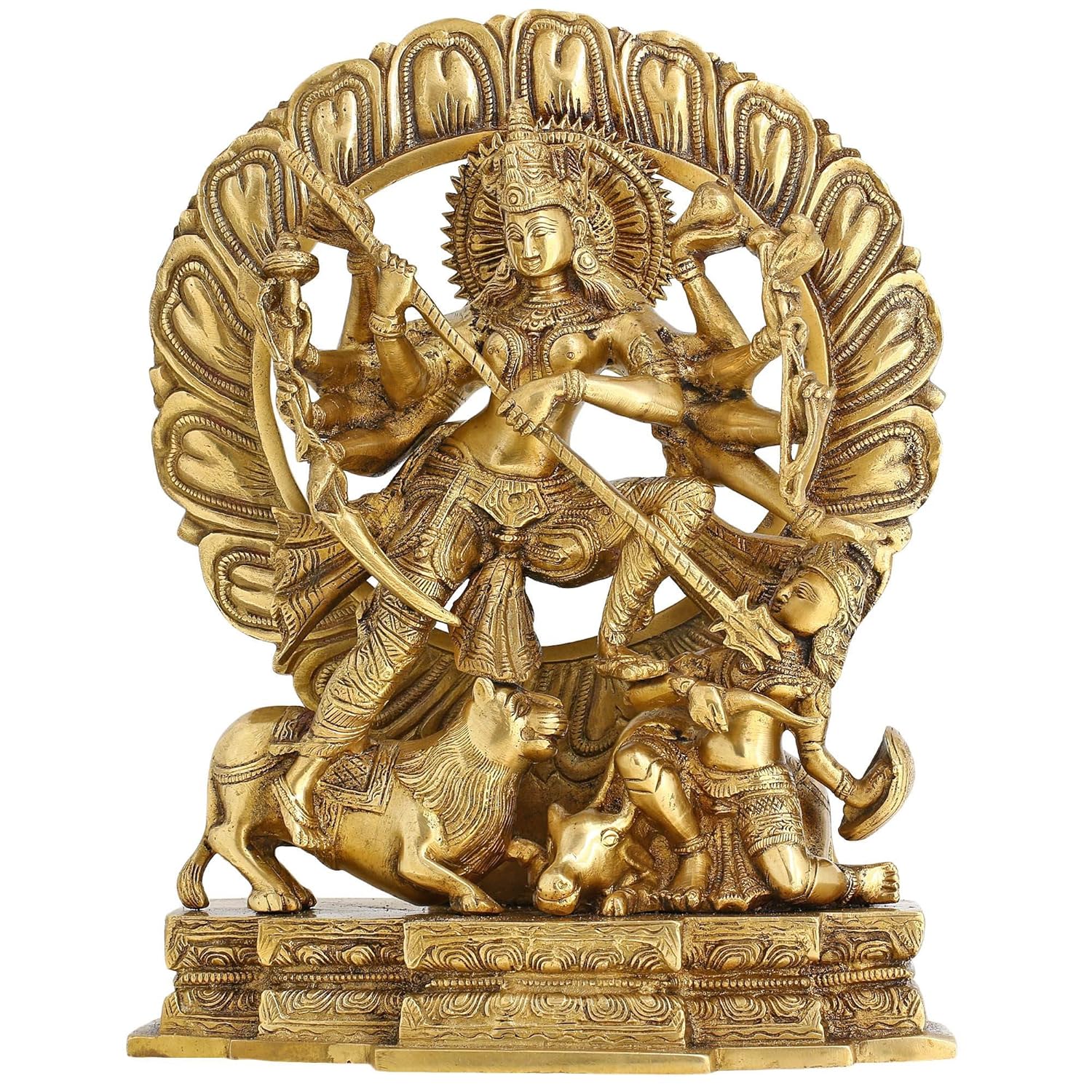 Buy ShalinIndia Goddess Devi Durga Maa Idol Brass Statue for Dussehra
